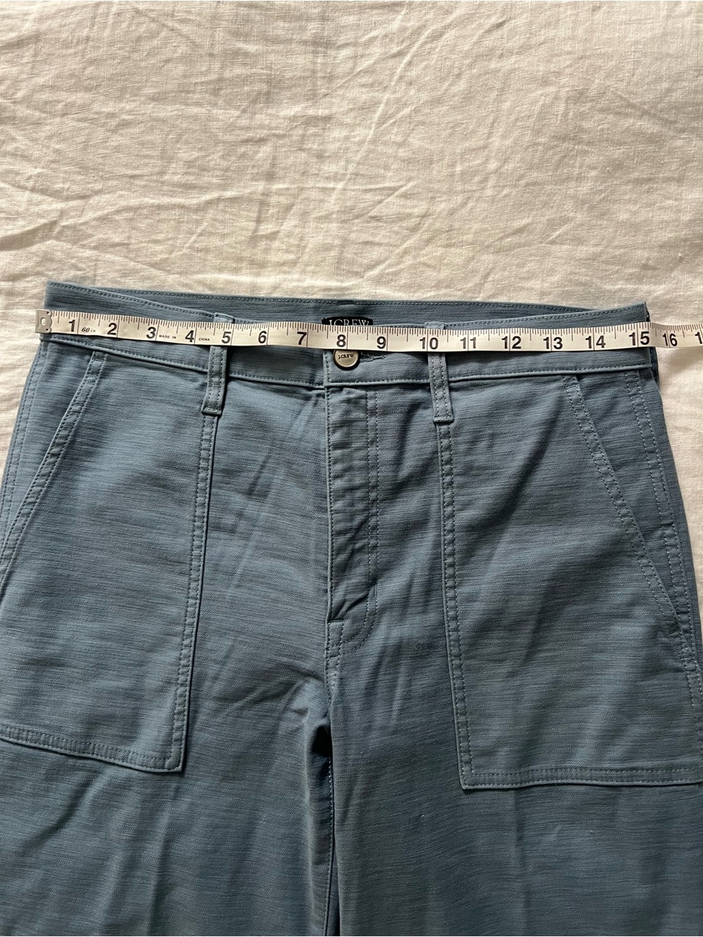 NWT J Crew Wide-Leg Pants in Dusty Blue - Picture 4 of 11